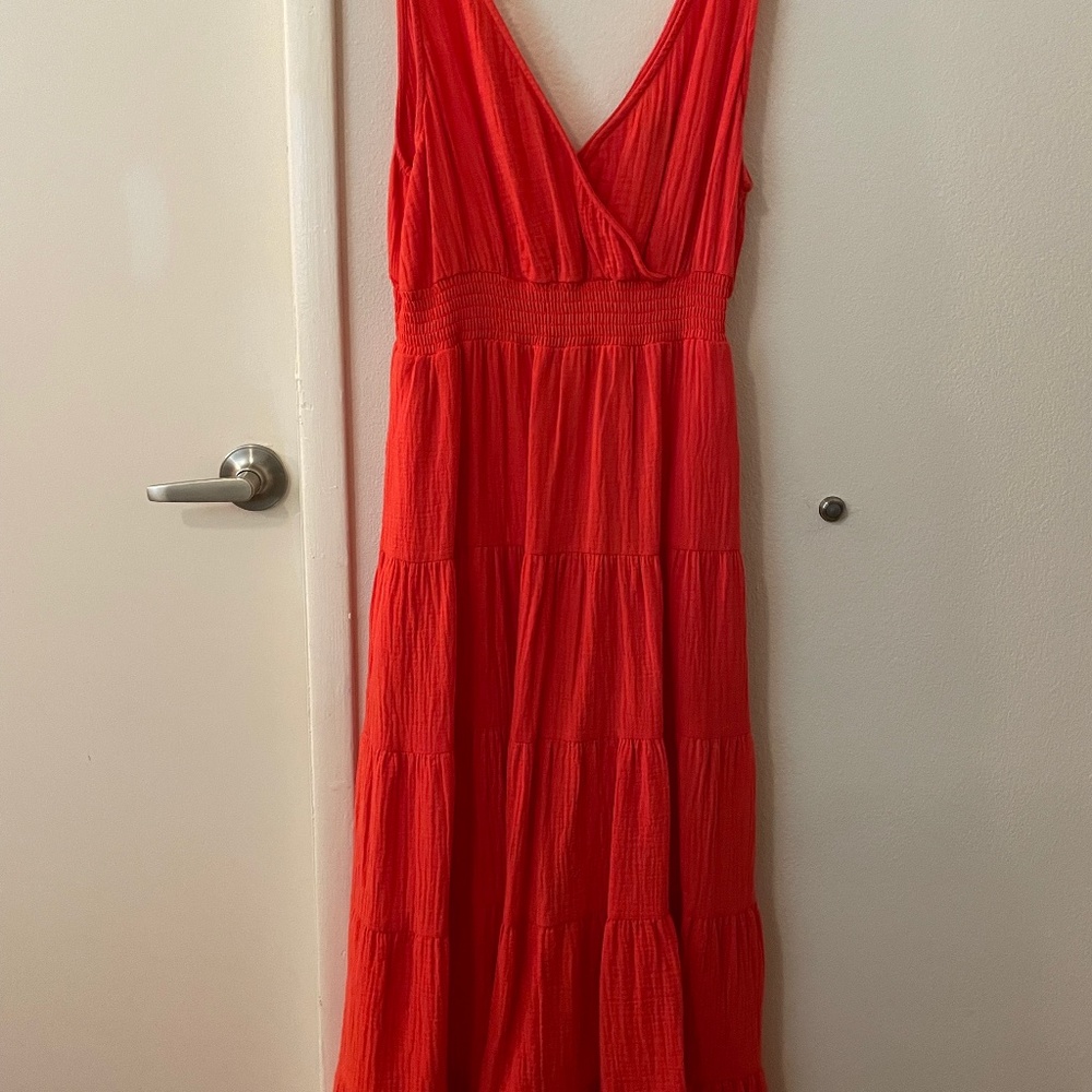 Universal Thread Tangerine Gauze Maxi Dress! Size Small Worn Once